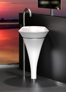 ISOLA MURANO - Freestanding round single Murano glass washbasin by Glass Design - view 3